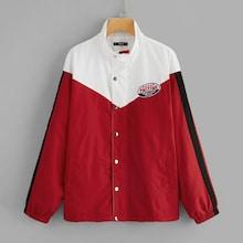 Shein Men Button Up Color Block Coat