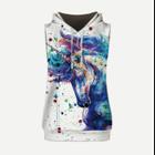 Shein Men Unicorn Painting Hooded Sweatshirt