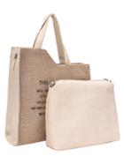 Shein Assymatrical Cut Starw Tote Bag Set