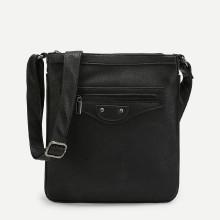 Shein Zipper Front Pu Shoulder Bag