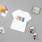 Shein Girls Tassel Detail Letter Beaded Pearls Tee