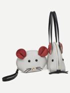 Shein Grey Mouse Shaped Shoulder Bag With Wristlet Bag