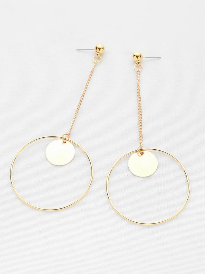 Shein Open Circle Drop Earrings