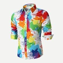 Shein Men Graffiti Print Shirt