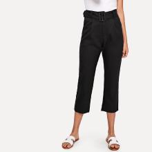 Shein Self Tie Waist Crop Pants