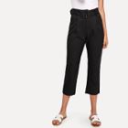 Shein Self Tie Waist Crop Pants