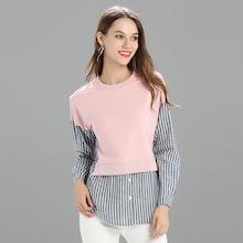 Shein 2 In 1 Drop Shoulder Stripe Blouse