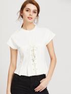 Shein Lace Up Corset Tee