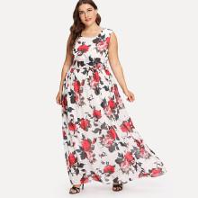 Shein Plus Floral Print Long Dress
