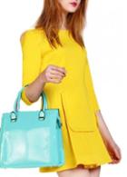 Rosewe Charming Yellow Round Neck Autumn A Line Dress