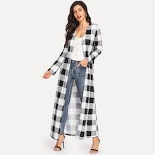 Shein Plaid Long Coat