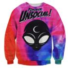 Shein 3d Alien Printing Sweatshirt