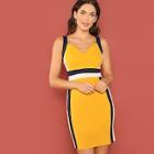 Shein Thick Strap Color-block Dress