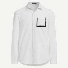 Shein Men Button Front Collar Shirt