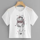 Shein Girl Print Raglan Sleeve Tee