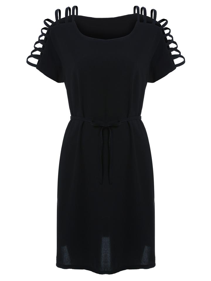 Shein Ladder-cutout Loose Fit Dress