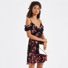 Shein Ruffle Trim Floral Cami Dress