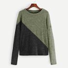 Shein Contrast Panel Colorblock Sweater