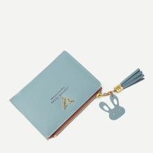 Shein Slogan Print Tassel Decor Wallet