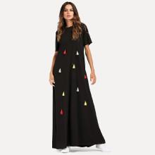 Shein Tassel Decoration Longline Dress