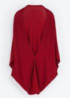 Rosewe Wine Red Three Quarter Sleeve Cardigans For Woman