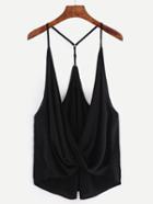 Shein Draped Racerback Cami Top - Black