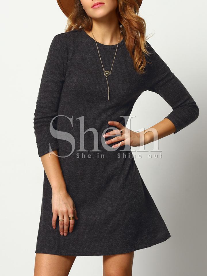 Shein Crew Neck Casual Sweater Dress