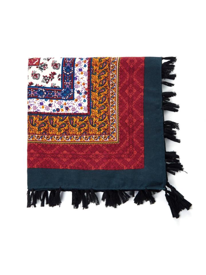 Shein Tassel Trim Paisley Print Scarf