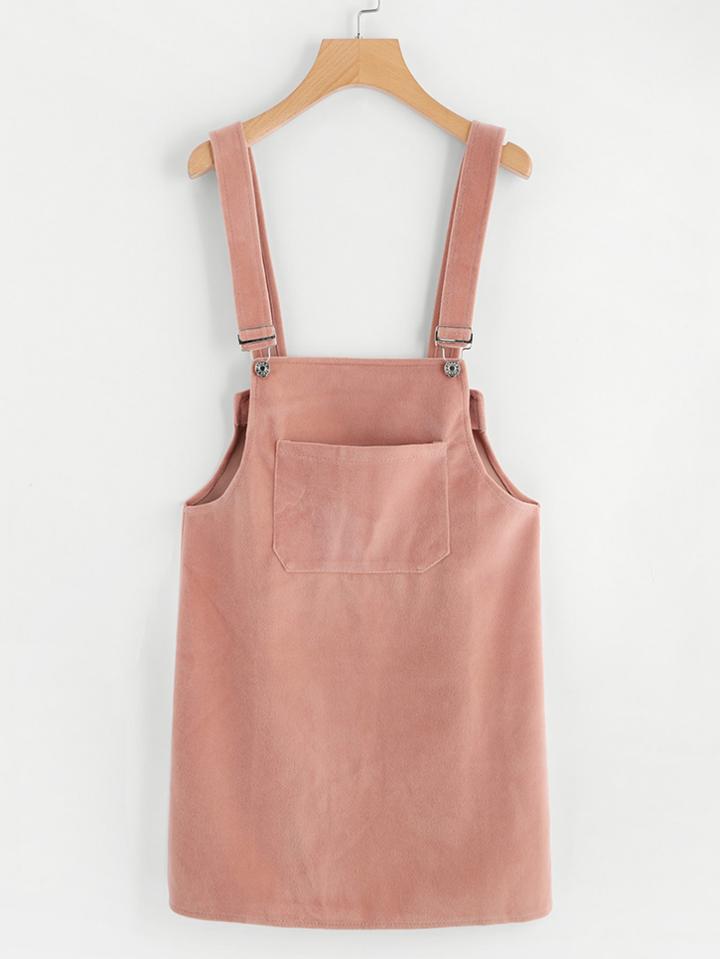 Shein Pocket Front Pinafore Dress