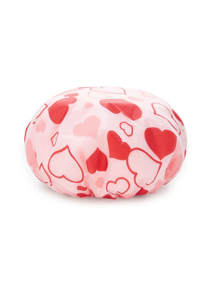 Shein Heart Print Shower Cap