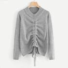 Shein Raglan Sleeve Drawstring Sweater