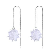 Shein Flower Design Threader 925 Sterling Silver Earrings