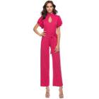 Shein Flounce Sleeve Cut Out Tie Waist Jumpsuit