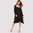 Shein Solid Cami Dress With Robe