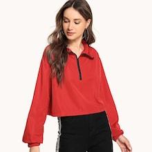 Shein Zip Half Placket Sweatshirt