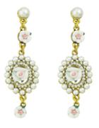 Shein 2015 New Model Mixed Color Hanging Resin Fake Latest Design Of Pearl Earrings
