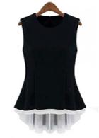 Rosewe New Arrival Round Neck Sleeveless Woman T Shirt