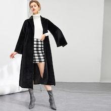 Shein Notch Neck Longline Coat