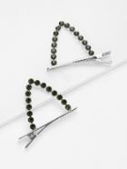 Shein Rhinestone Detail Triangle Design Hair Clip 2pcs