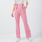 Shein Button Front Solid Pants