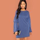 Shein Layered Sleeve Ruffle Tunic Dress