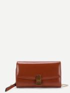 Shein Metal Detail Pu Wallet With Chain Strap