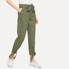 Shein Self Tie Knot Hem Pants