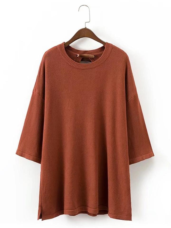 Shein Lace Up Back Oversized Knitwear