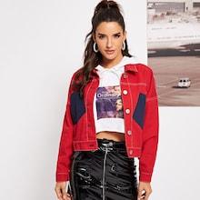 Shein Contrast Pocket Front Jacket