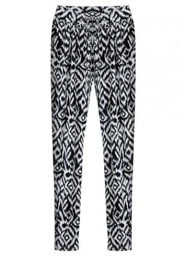 Rosewe Fashionable Print Design Elastic Waist Pants For Woman