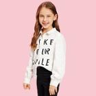 Shein Girls Letter Print Shirt