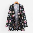 Shein All Over Flower Print Coat