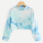 Shein Tie Dye Crop Sweatshirt
