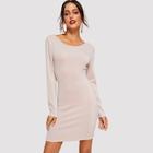 Shein Solid Slim Fitted Dress